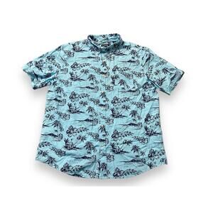 Chaps Ralph Lauren Hawaiian Camp Shirt Men’s Sz‎ XXL Blue Tropical Print